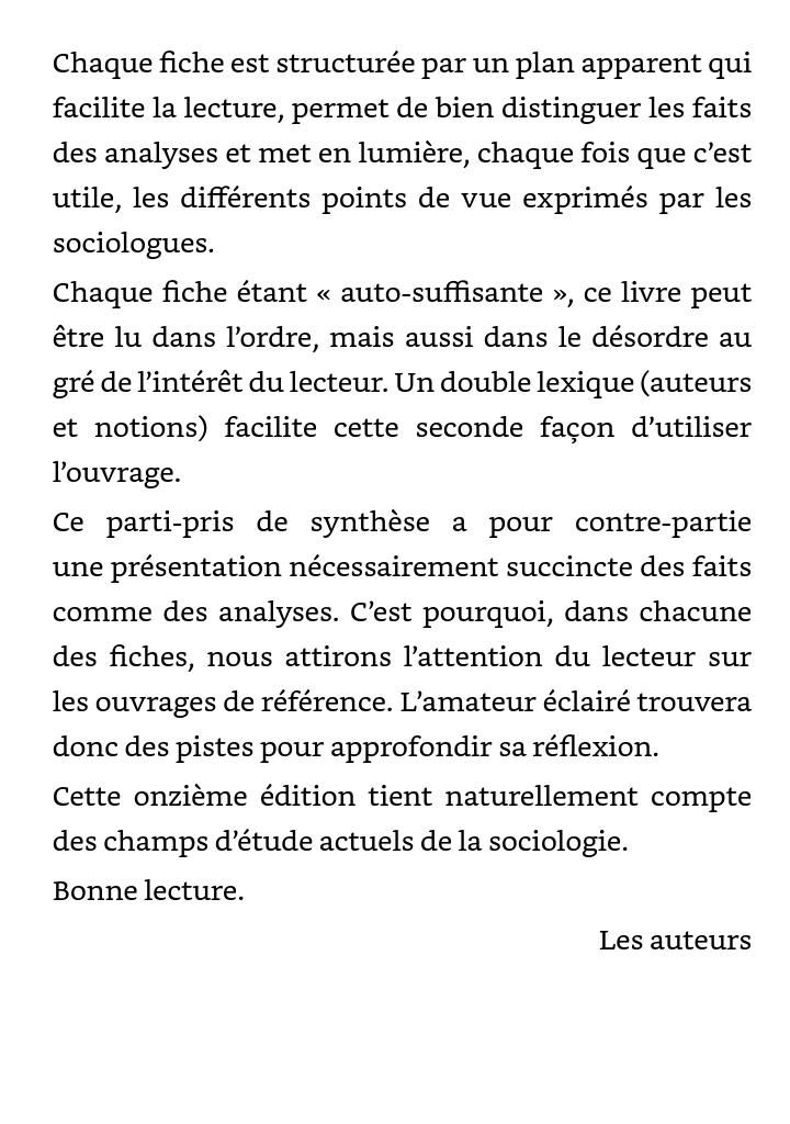 100 fiches pour comprendre la sociologie: 11ème édition