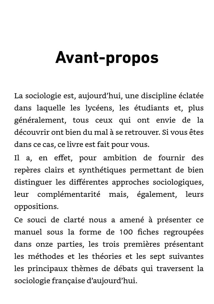 100 fiches pour comprendre la sociologie: 11ème édition