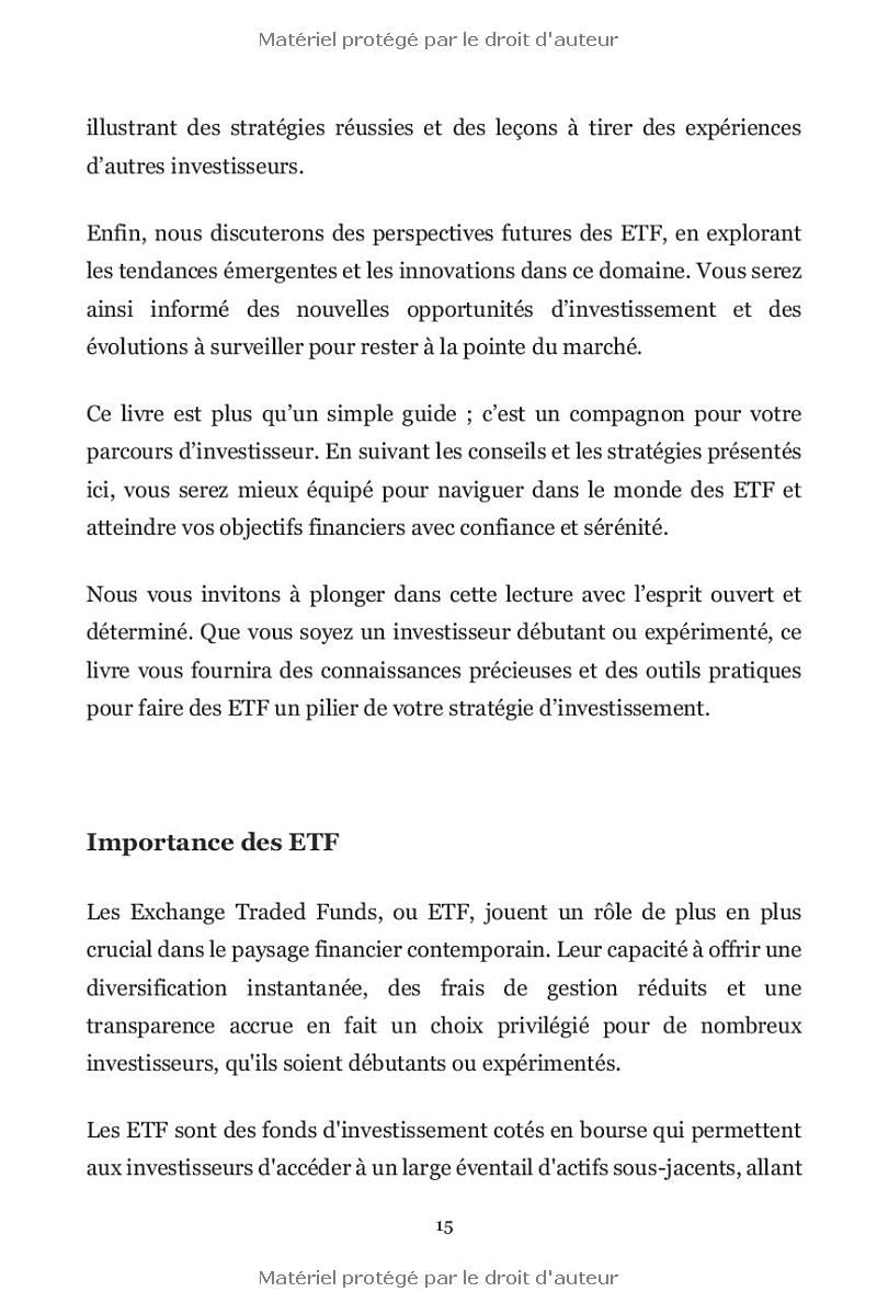 Les secrets des ETF: Des fondamentaux aux stratégies avancées : apprenez à investir intelligemment et à faire croître votre argent sur le long terme