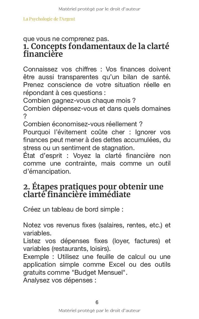 La Psychologie de l’Argent: Les 7 Clés Indispensables de la Liberté Financière : Devenir Riche sans Argent grâce à des Stratégies Puissantes, un ... pour Construire une Abondance Durable