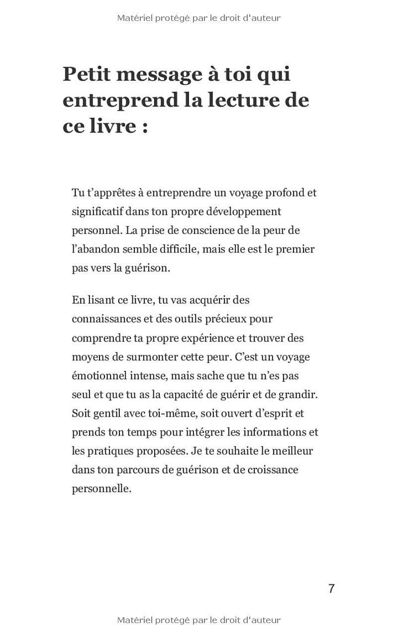 vers la guérison : livre developpement personnel: dompter la peur de labandon et reconstruire une vie satisfaisante