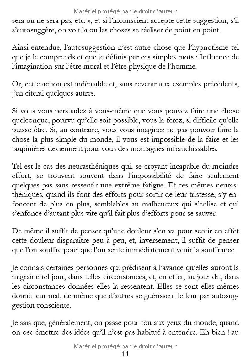 La maîtrise de soi-même par lautosuggestion consciente: Le pouvoir transformateur de la pensée positive