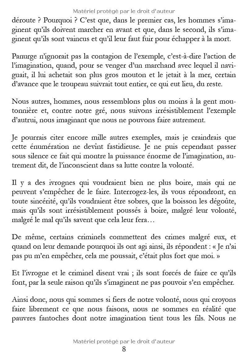 La maîtrise de soi-même par lautosuggestion consciente: Le pouvoir transformateur de la pensée positive